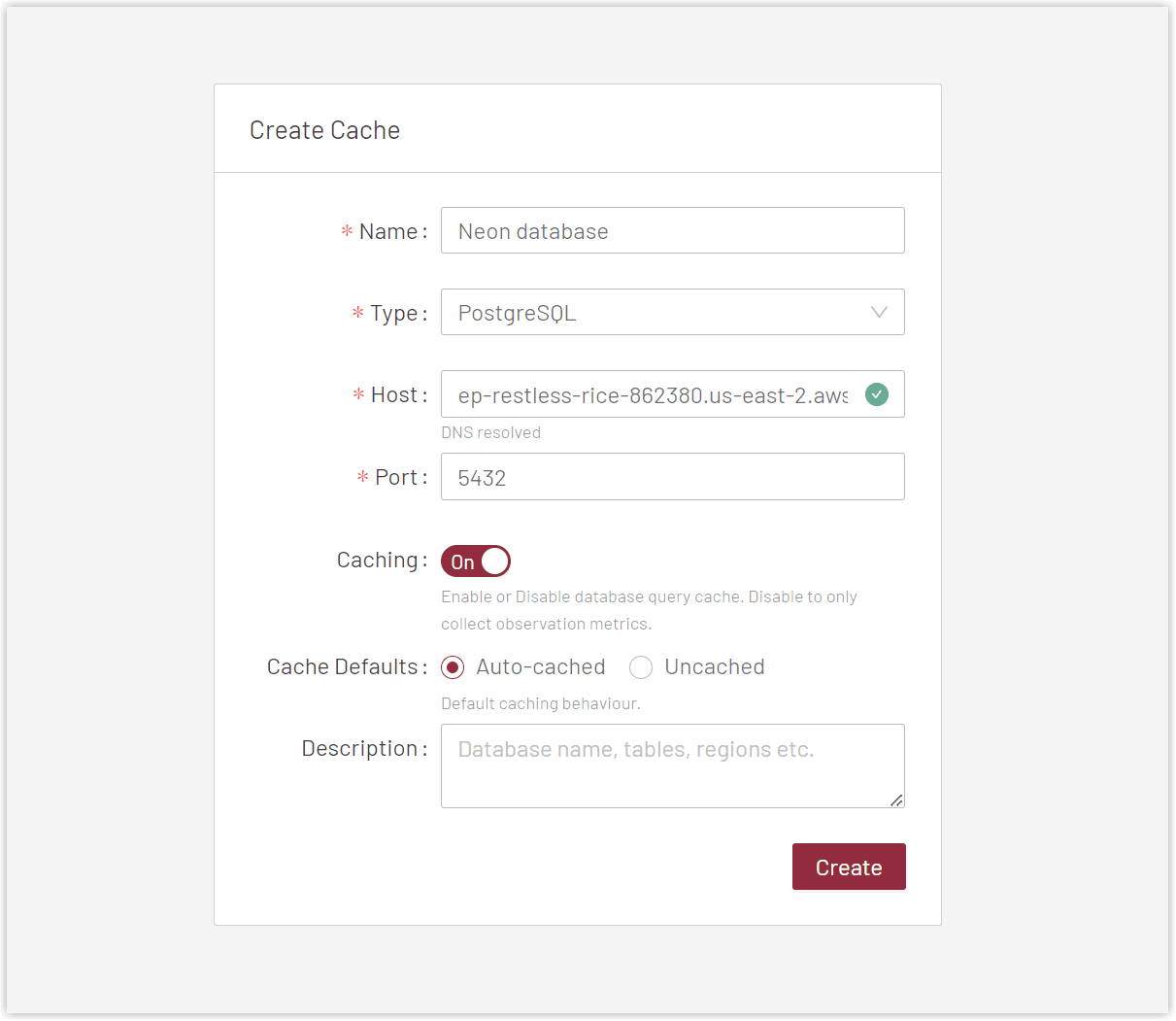 Create a PolyScale cache