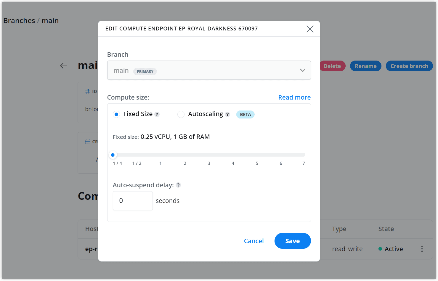 Auto-suspend delay